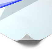 Cute blue origami paper crane poster (Hoek)