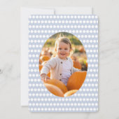 Cute Blue Our Little Pumpkin Fall Birthday Kaart (Achterkant)