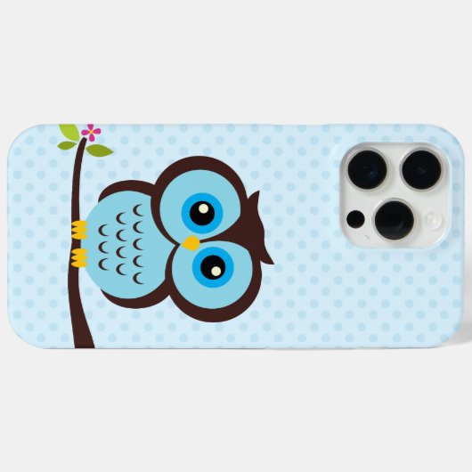 Cute Blue Owl Case-Mate iPhone Case (Achterkant (horizontaal))