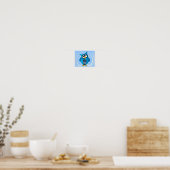 Cute Blue Owl is al Engels, geen Frans. Poster (Keuken)