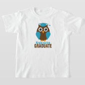 Cute Blue Owl Kindergarten Afstuderen T-shirt (Laagn)