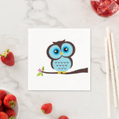 Cute Blue Owl Servetten (Insitu)