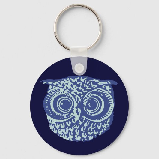 Cute blue owl sleutelhanger (Voorkant)