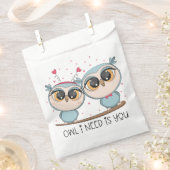 Cute Blue Owls Bedankzakje (Geknipt)