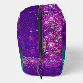 Cute blue paars ombre glitter monogram toilettasje (Rechts)