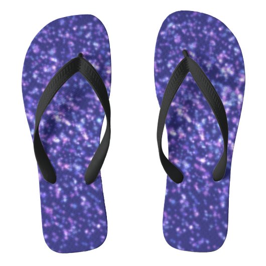 Cute Blue Paarse Star Cosmos Teenslippers (Voetbed)