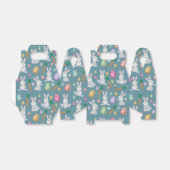 Cute Blue Paaster Bunny Rabbit Patroon Bedankdoosjes (Uitgevouwen)