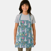 Cute Blue Paaster Bunny Rabbit Patroon Schort (Insitu)