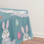Cute Blue Paaster Bunny Rabbit Patroon Tafelkleed (Voorbeeld)