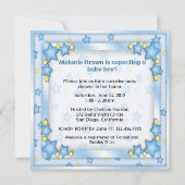 Cute Blue Panda Beer Baby shower nodigt uit Kaart (Achterkant)