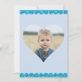 Cute Blue Panda Beer Wild 1 eerste verjaardag Foto Kaart (Achterkant)