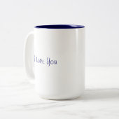 Cute Blue Papa Beer Coffee Mok (Voorkant links)