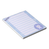 Cute Blue Pastel Baby Wolf  Notitieblok (Schuin)