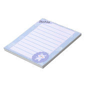 Cute Blue Pastel Baby Wolf  Notitieblok (Linkerzijde)