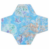 Cute blue pastel floral bandana voetbal (Enkel)