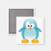 Cute Blue Penguin Magneet (Voorkant / Achterkant)