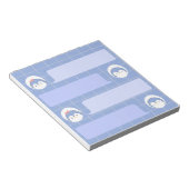 Cute Blue Penguin Notitieblok | Minimaal Raster Me (Schuin)