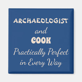 Cute Blue Perfect Archeoloog en Cook Magneet