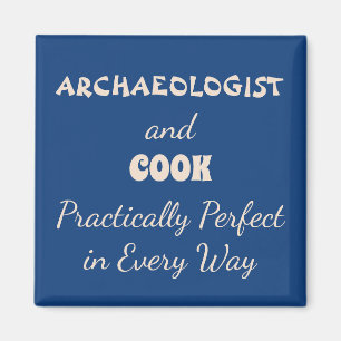 Cute Blue Perfect Archeoloog en Cook Magneet