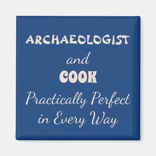 Cute Blue Perfect Archeoloog en Cook Magneet (Voorkant)