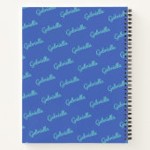 Cute Blue Personated Script Name Sketchbook Notitieboek (Achterkant)