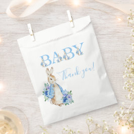 Cute Blue Peter Rabbit Baby shower Bedankzakje