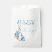 Cute Blue Peter Rabbit Baby shower Bedankzakje (Voorkant)