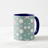 Cute Blue Polka Dot Coffee Mug Mok (Voorkant rechts)