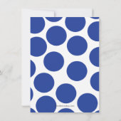 Cute Blue Polka Dots Cross-Communitation Invitatio Kaart (Achterkant)