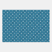 Cute Blue Polka Dots Modern & Elegant Kerstmis Inpakpapier Vel (Voorkant 2)
