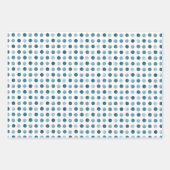 Cute Blue Polka Dots Modern & Elegant Kerstmis Inpakpapier Vel (Voorkant 2)