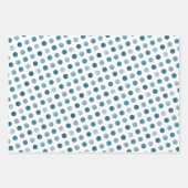 Cute Blue Polka Dots Modern & Elegant Kerstmis Inpakpapier Vel (Voorkant)