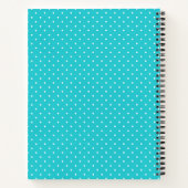 Cute Blue Polka Dots Personalized Kinder Recipe Notitieboek (Achterkant)