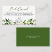 Cute Blue Pumpkin Baby shower Book Request Kaart Plaatskaartje (Voorkant / Achterkant)