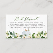 Cute Blue Pumpkin Baby shower Book Request Kaart Plaatskaartje (Voorkant)