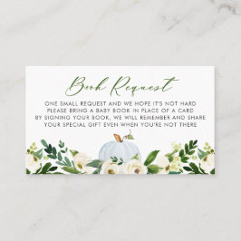 Cute Blue Pumpkin Baby shower Book Request Kaart Plaatskaartje