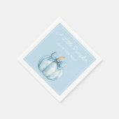 Cute Blue Pumpkin Boy Baby Shower Servet (Hoek)
