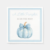 Cute Blue Pumpkin Boy Baby Shower Servet (Voorkant)
