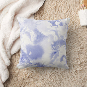 Cute Blue / Purple And White Abstract Pattern. Kussen