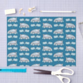 Cute Blue Racing Car en Flag Kinder Pattern Tissuepapier (Craft)