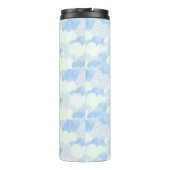 Cute Blue Rain Clouds Monogram Name Thermal Tumble Thermosbeker (Achterkant)
