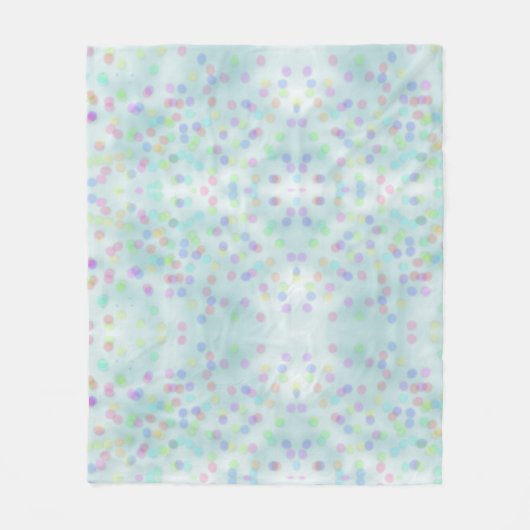 Cute Blue Rainbow Confetti Fleece Deken (Voorkant)