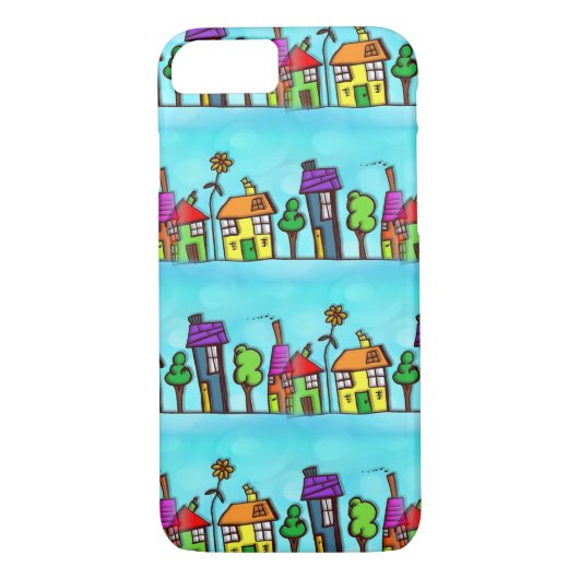 Cute Blue Real Estate Agent Case-Mate iPhone Case (Achterkant)