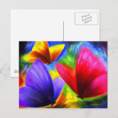 Cute Blue Red Yellow Butterfly Illustratie Briefkaart (Voorkant / Achterkant)