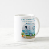 Cute Blue Retro Camper Caravan Koffiemok (Voorkant rechts)