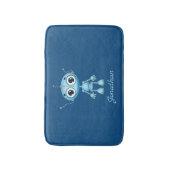 Cute Blue Robot Baby Boy Nursery Kind Room Badmat (Voorkant Verticaal)