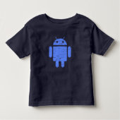 Cute Blue Robot Kinder Shirts (Voorkant)