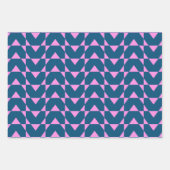 Cute Blue Roze Moderne Geometric Shaptern Pattern Inpakpapier Vel (Voorkant 3)