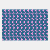 Cute Blue Roze Moderne Geometric Shaptern Pattern Inpakpapier Vel (Voorkant)