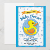 Cute Blue Rubber Duck Speelgoed Boy Baby shower Kaart (Voorkant / Achterkant)